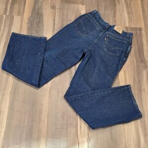 70's Levis‎ 25035 Orange Tab Vintage Womens Dark Blue Heavyweight Jeans Pants 16